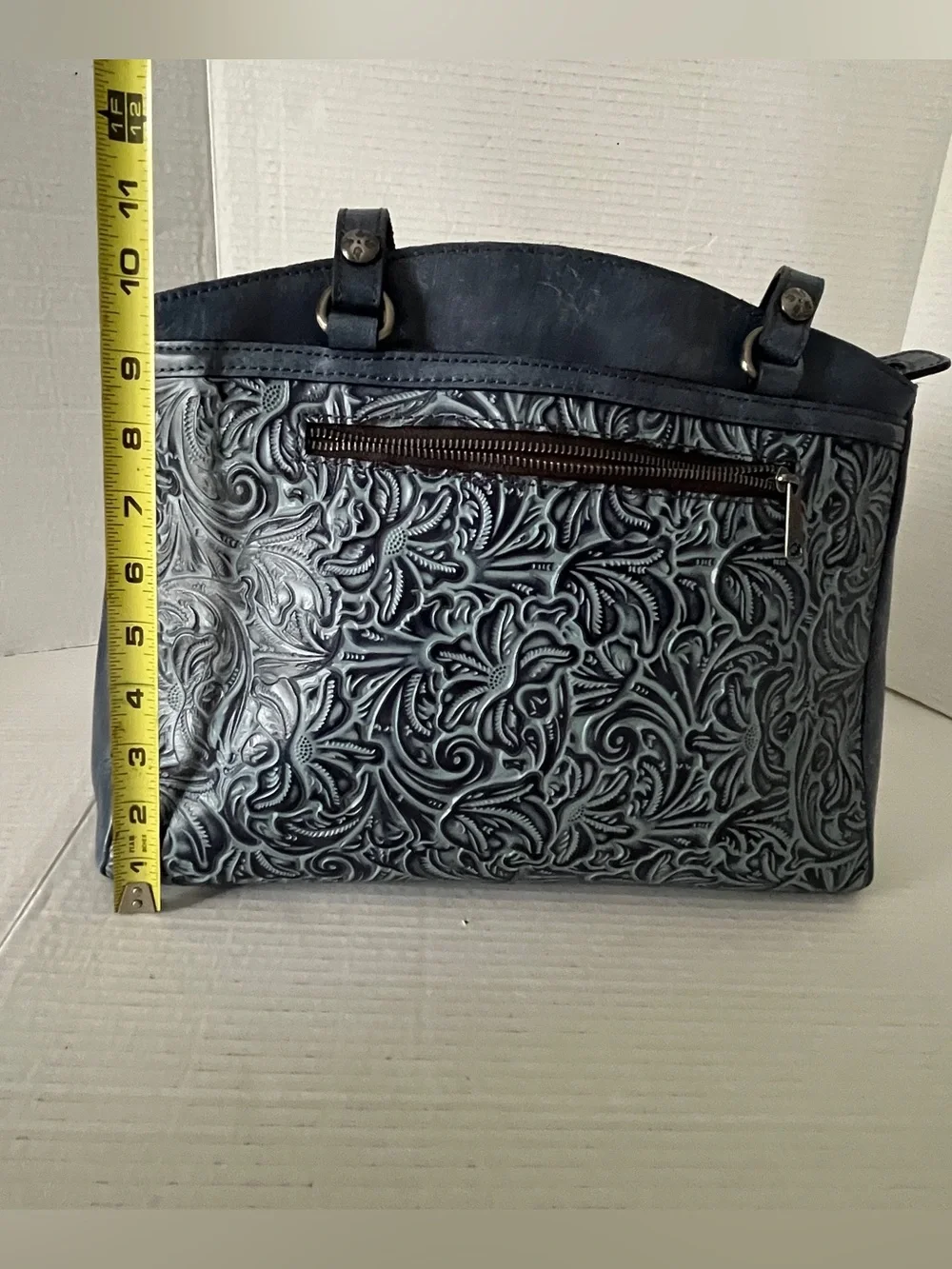 Patricia Nash tooled leather tote bag